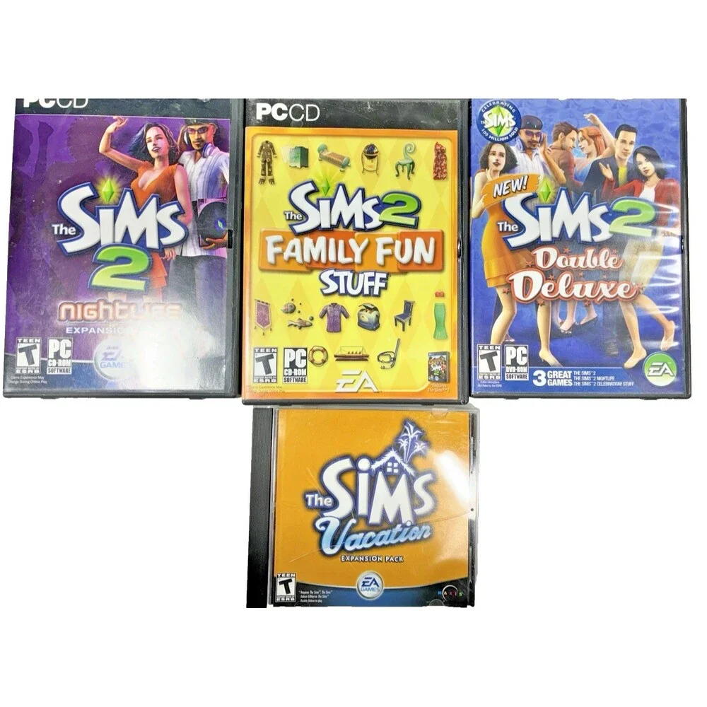The Sims Mixed Lot of Twelve Vintage PC Games and Expansions